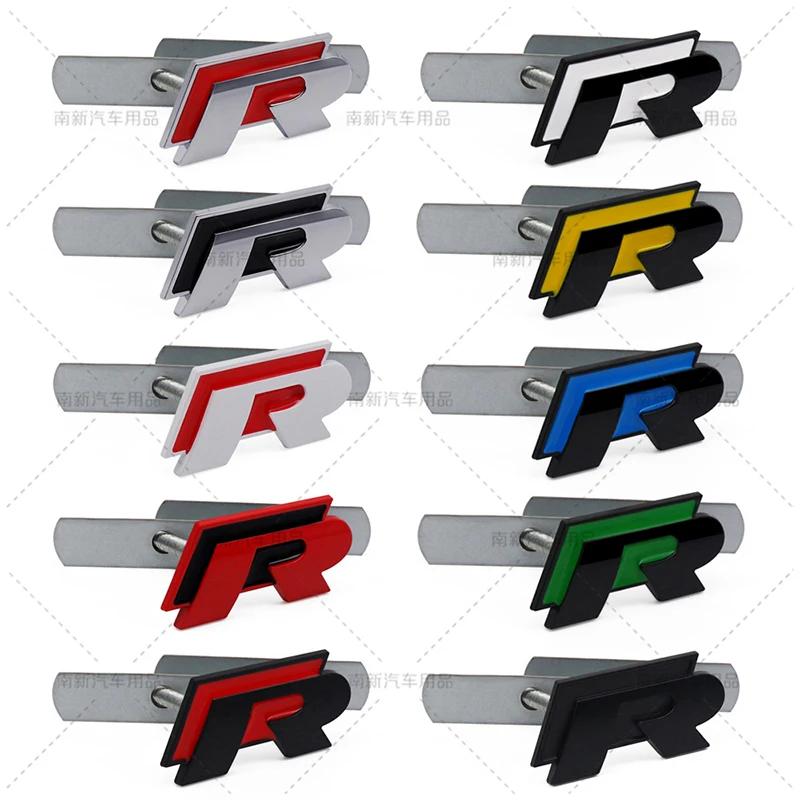 BHD1 GOLF VW For VOLKSWAGEN VW 2026 New 3D Metal R Grill Emblem Badge R line Grille Stickers For Volkswagen VW R Rline Bora Golf GTI