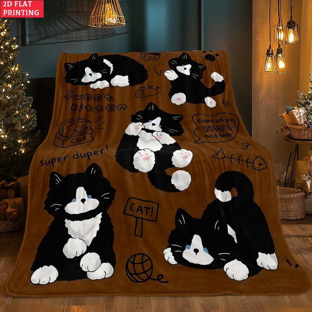 Animal flannel thin Blanket custom blanket Picnic Bed Sofa Blankets Family Bedroom Children's Room Napping blankets fluffy
