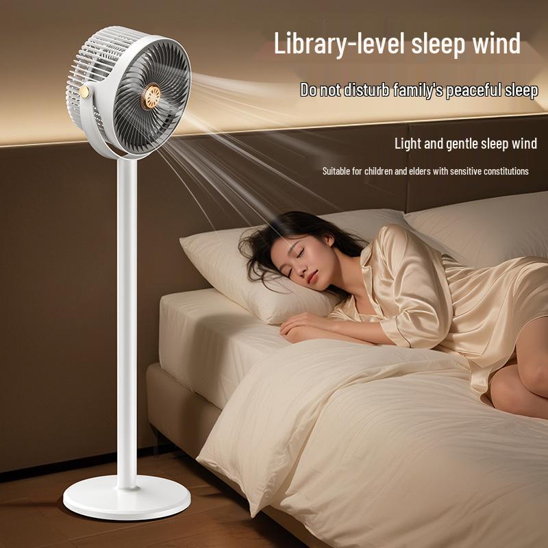 Rechargeable Vertical Floor and Desktop Circulation Fan for Home and Office
