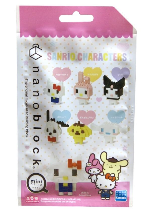 Nanoblock Mini Nano Sanrio Characters 1BOX 6 6 Types In Total NBMC_04S = Pieces,