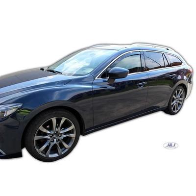 Дефлекторы воздуха - J&J AUTOMOTIVE - Mazda 6 GJ - Тонированный - Усиленный акрил - Простая установка