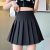 Женская форменная юбка, плиссированная однотонная юбка трапециевидной формы с высокой талией, свободный подол, мягкая женская мини-плиссированная юбка в консервативном стиле, женская одежда