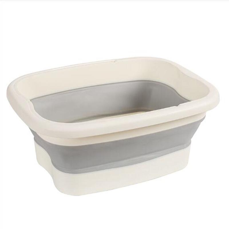 1pc Foldable Foot Bath Bucket, Foot Bath Tool, Foot Bath Massager, Foot Soaking Basin, Large Foot Soaking Basin Bath/Bathroom Accessories
