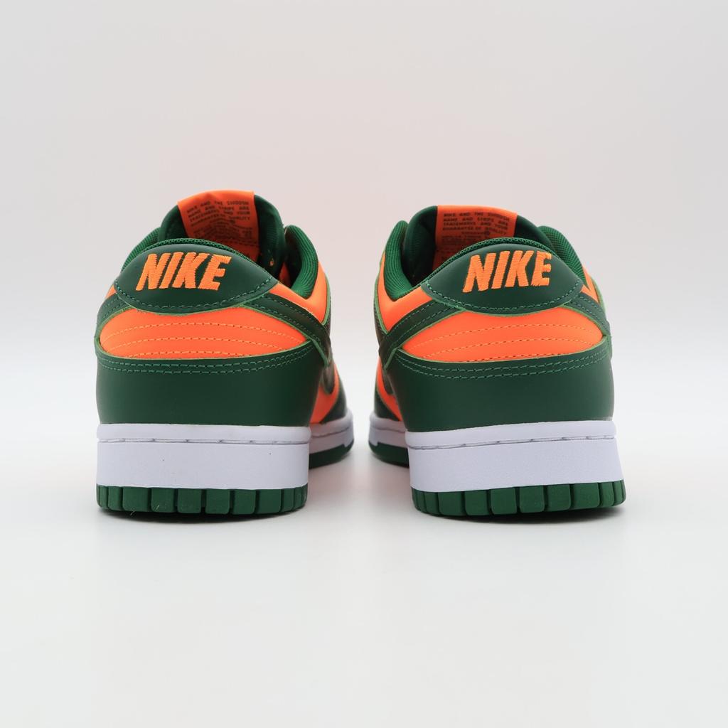 DD1391-300 Nike Dunk Low Miami Hurricanes Gorge Green Total Orange (Мужской)