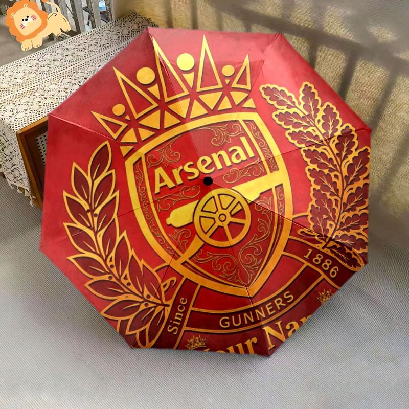 1 PC Automatic Folding Umbrella - Arsenal F Custom Name Pattern, Portable & Foldable Design with 8 Ribs, Christmas Birthday Gifts