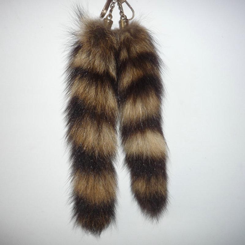 Furry для брелка Fox Tail Raccoon Raccoon Tail Fur подвеска реквизит около 30 см Хвост Fox Tail для женщин
