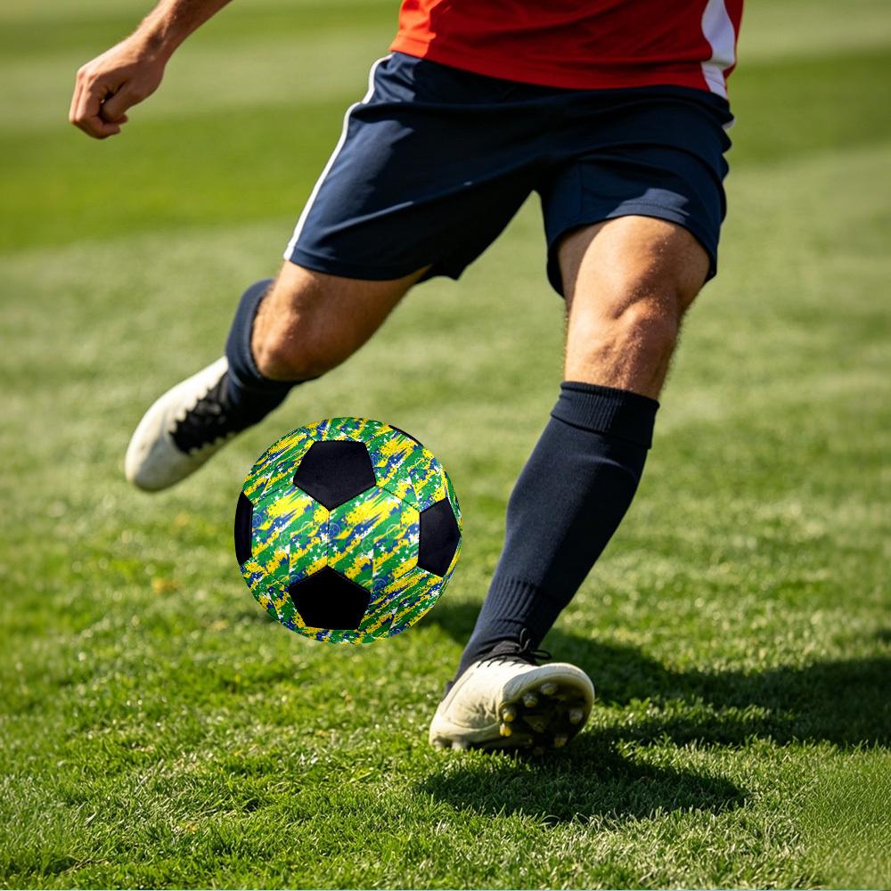 1pc Brazilian Soccer Stars Lightweight PVC Training Soccer Ball, Size 5, Suitable for Indoor and Outdoor TrainingGift y60325