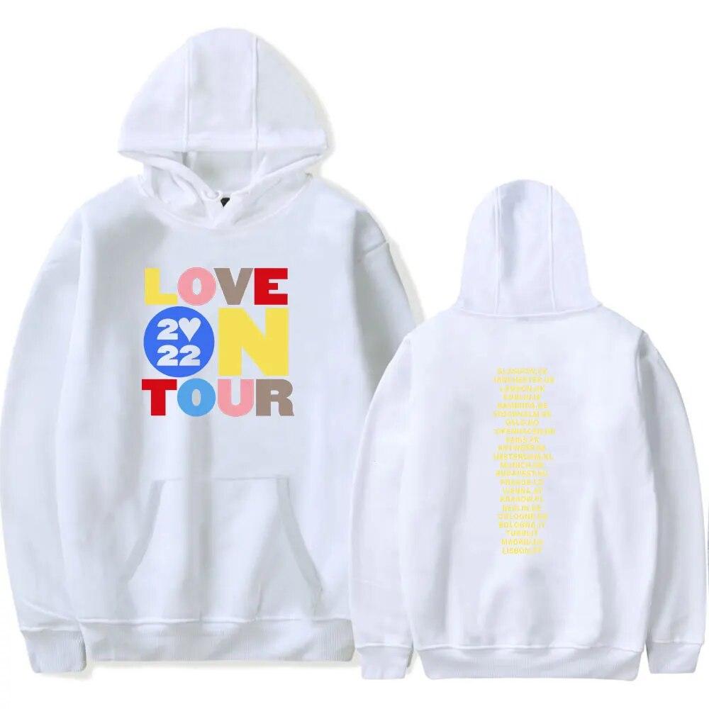 Толстовка с капюшоном Love On Tour Itin Merch, унисекс/женский пуловер в стиле хип-хоп, свитер с длинными рукавами и капюшоном, унисекс