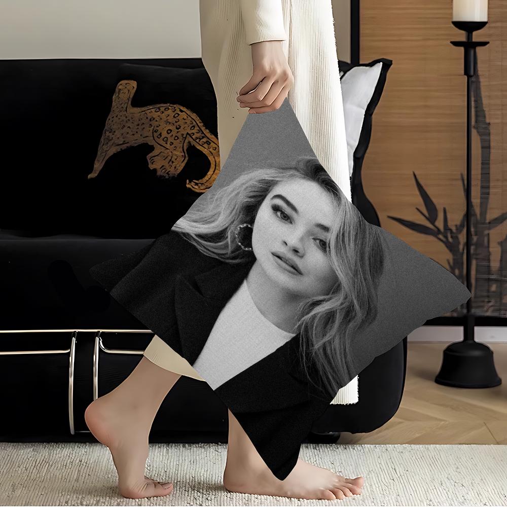 Наволочка с изображением певицы S-Sabrina C-Carpenter Мультяшный Подарок Наволочка для Подушки Спальня Дом Диван Стул Сиденье Декор Наволочка