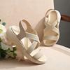 New Platform Sandals Summer Fashion Platform Casual Beach Sandals with Diamond Soft Sole  Shoes Versatile