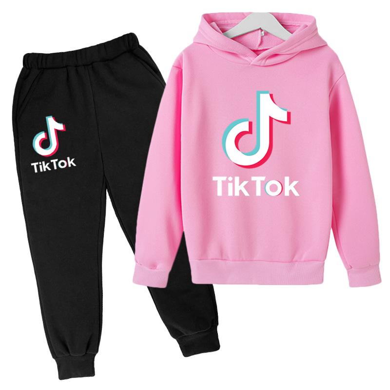 Костюм свитера с капюшоном и леггинсами для мальчиков и девочек TikTok