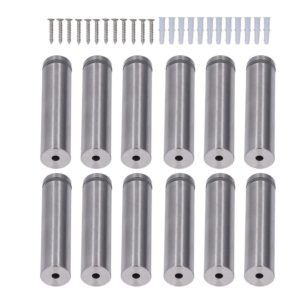 12 Set Stainless Steel Standoff Screws 19x80mm Advertising Screws Mounting Hardware for Hanging Acrylic Picture Frame