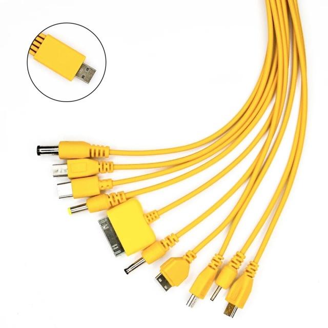 10 в 1 Многофункциональный USB-кабель Универсальный кабель для зарядки телефона Многоголовочный зарядный кабель Шнур Для Samsung Nokia Зарядное устройство для телефона