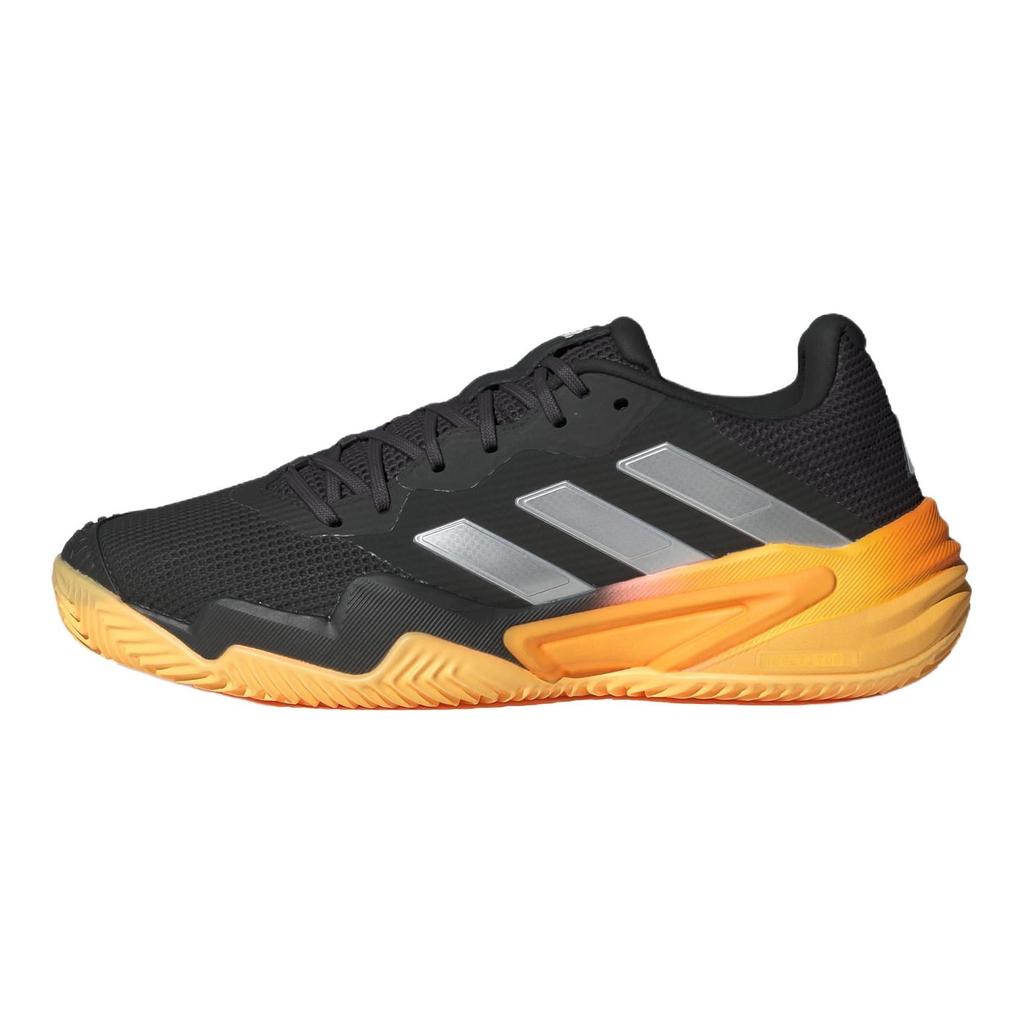 adidas Кроссовки для тенниса Barricade 13, дышащие, с поддержкой, легкие, мужские, черные с оранжевым, IF0464