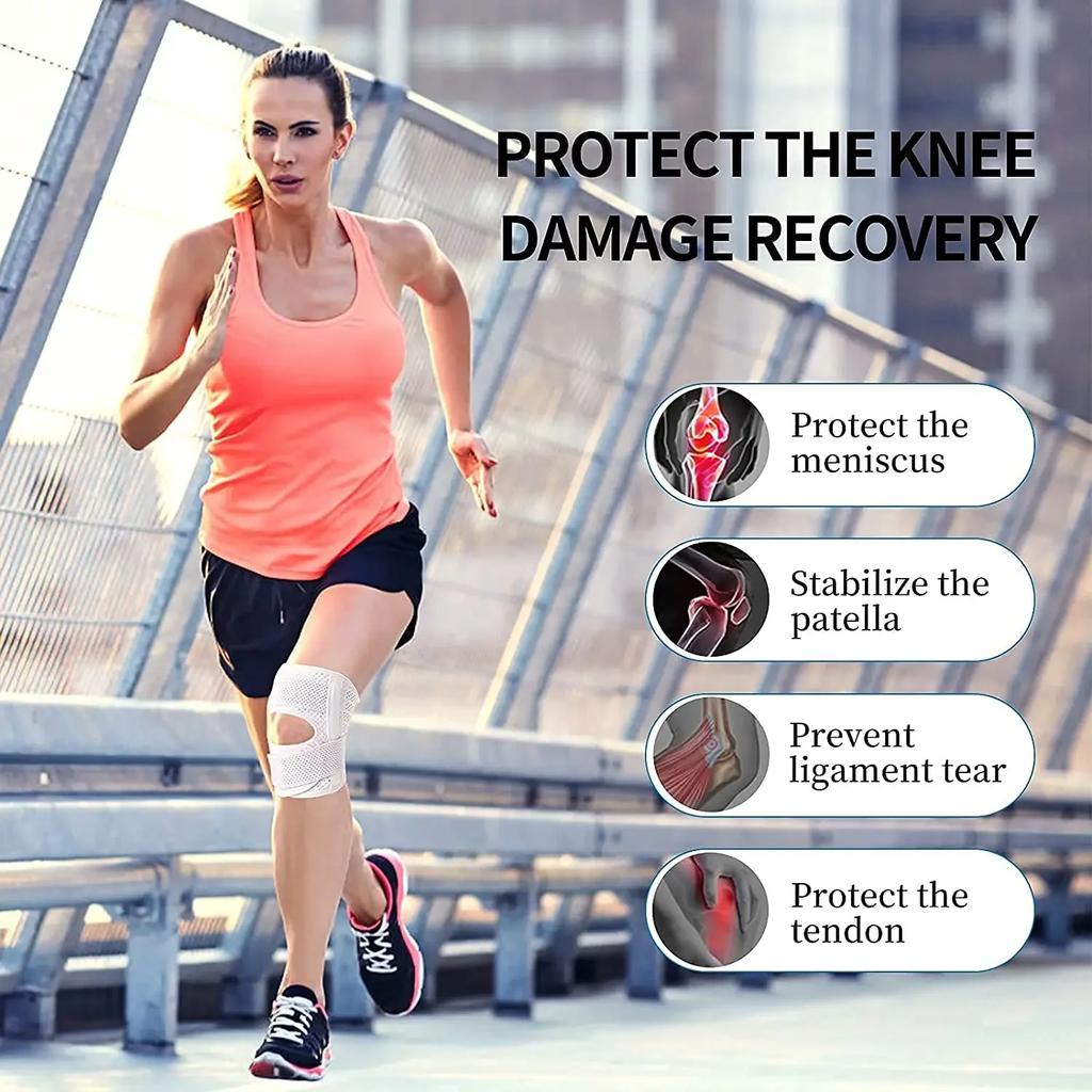 Knee Pads with Side Stabilizers, Breathable and Adjustable Knee Support