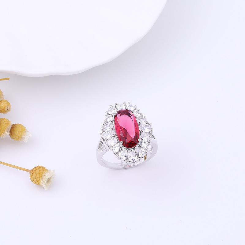 High-End Light Luxury Zircon Earrings Jewelry Set Women'S Luxury Stud Earrings Silver Needle Jewelry Set