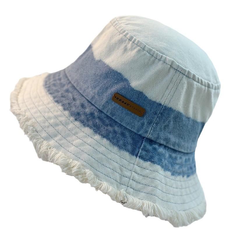 Женская весенне-летняя коллекция, большая шляпа-ведро с козырьком от солнца и солнцезащитным кремом, градиентная ковбойская шляпа-рыбак