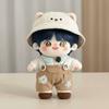 1 set Bear Hat 20cm Cotton Doll Clothes Cartoon Overalls Plush Doll Clothes  Doll Accessories