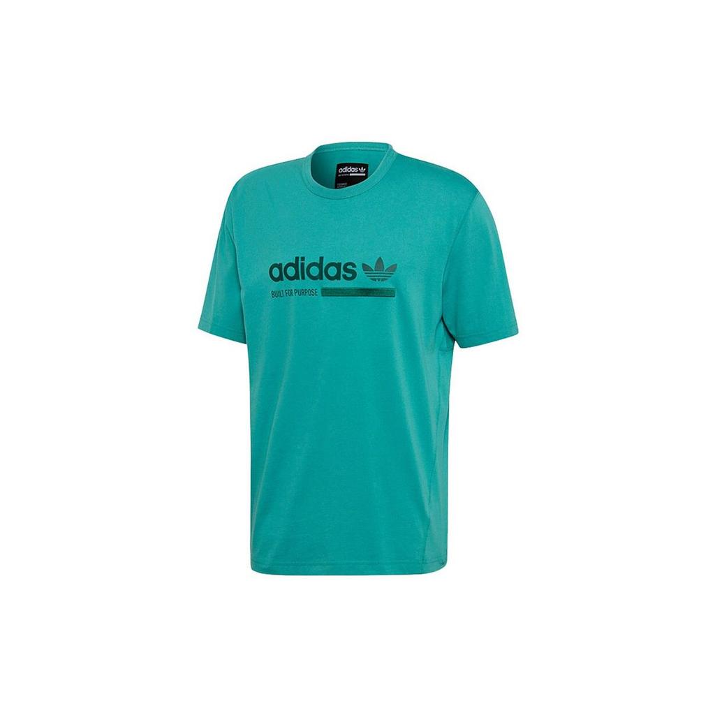 adidas Мужская футболка с короткими рукавами и круглым вырезом Originals Trefoil, мятно-зеленая DV1939