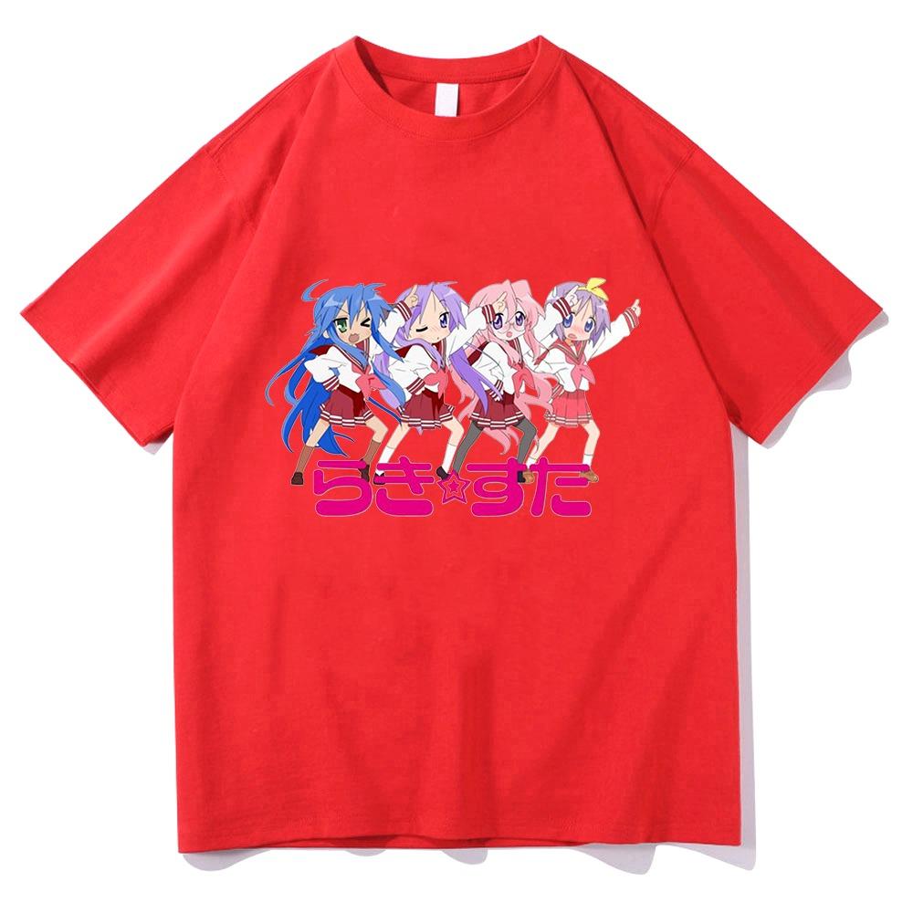 Anime Lucky Star Konata T Shirt Cartoon Men women Aesthetic Vintage Car Tshirt Unisex Manga Print Oversize Tops Shirt