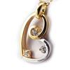 [F7052] — двухцветное позолоченное колье «Любовь»