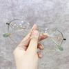 Metal Frame Glasses Anti Blue Light Polygon Round Glasses Unisex Blue Ray Blocking Optical Eyeglasses Car Transparent Eyewear
