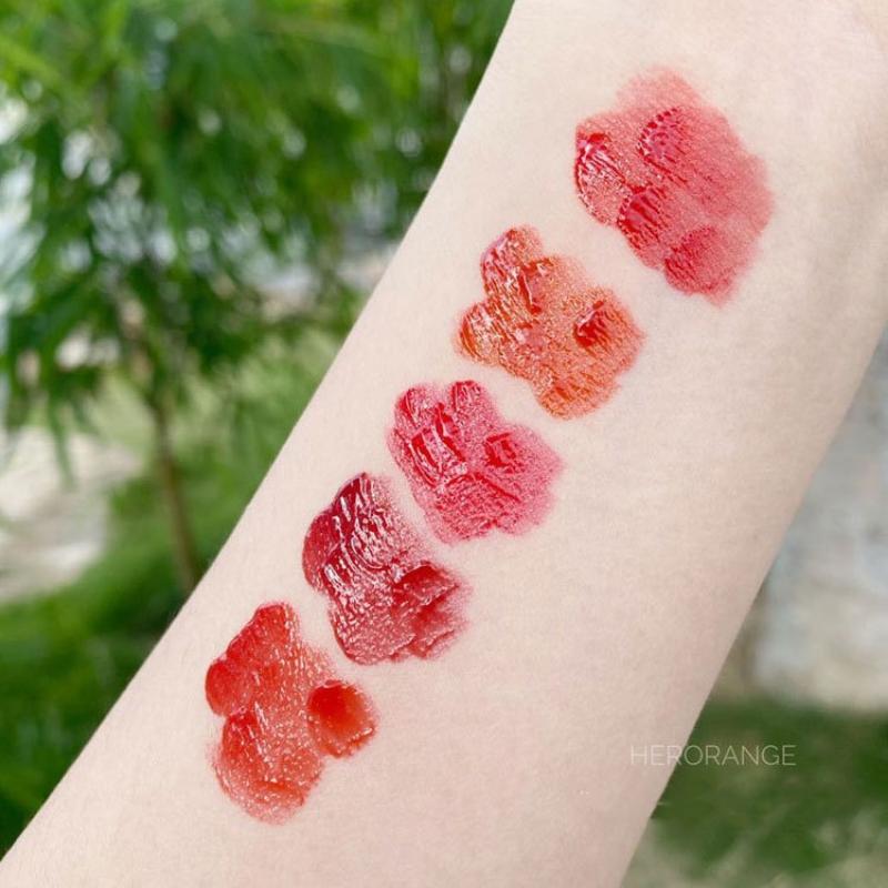 HER ORANGE ~ 5-Pack Набор глазури для губ Живопись Серия Smoke Box Набор помад для губ Зеркальная матовая грязь для губ Глазурь для губ