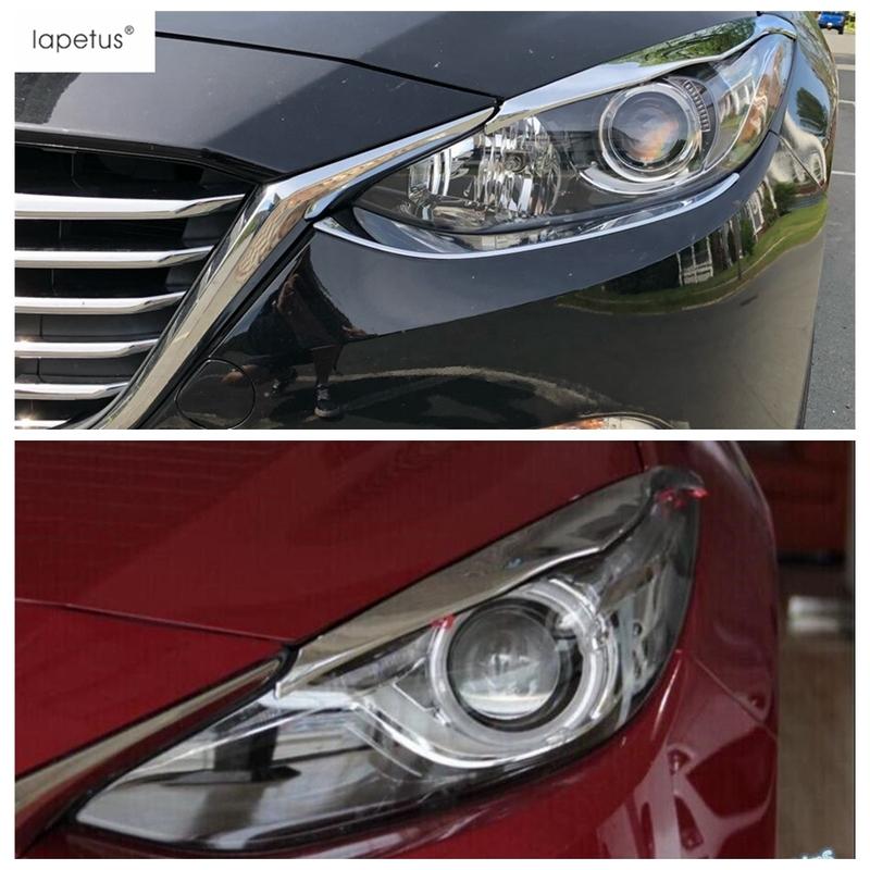 Для Mazda 3 AXELA 2014 2015 2016 Передняя фара Накладка Бровь Декоративная Накладка Хром ABS Автоаксессуары Внешний вид