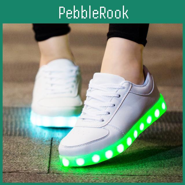 Кроссовки Зарядка USB Детские Светящиеся LED Повседневная Обувь Мальчики Светодиодные Тапочки Светящиеся Кроссовки Девочки Дышащая Обувь