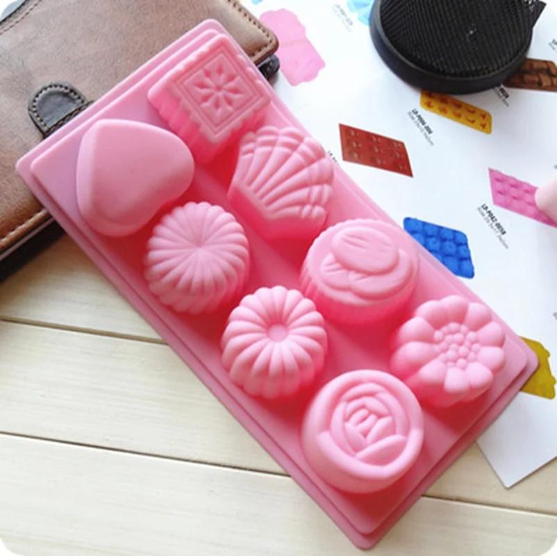 Soft Silicone Flower Patterns Handmade Soap Mold Chocolate Cake Mold Soap Making Set Silicone Crafts Cake Molds Straw Topper