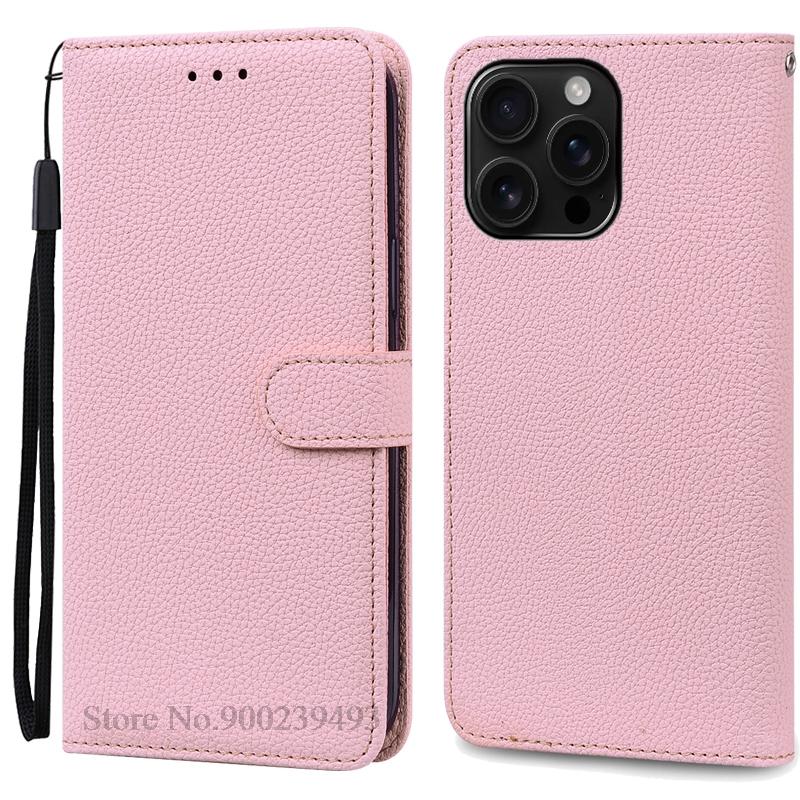 Чехол для iPhone 16, чехол-кошелек для iPhone 16 Pro Max, кожаный чехол-книжка для iPhone 16 Plus, чехол-книжка для iPhone 16 Pro Fundas