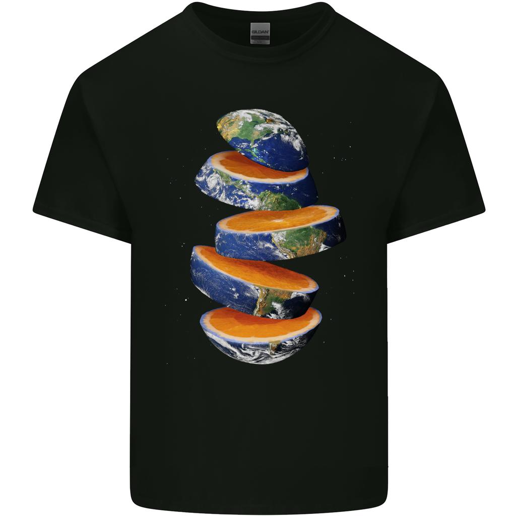 Our Orange Planet Earth Unisexs Light Cotton TShirt