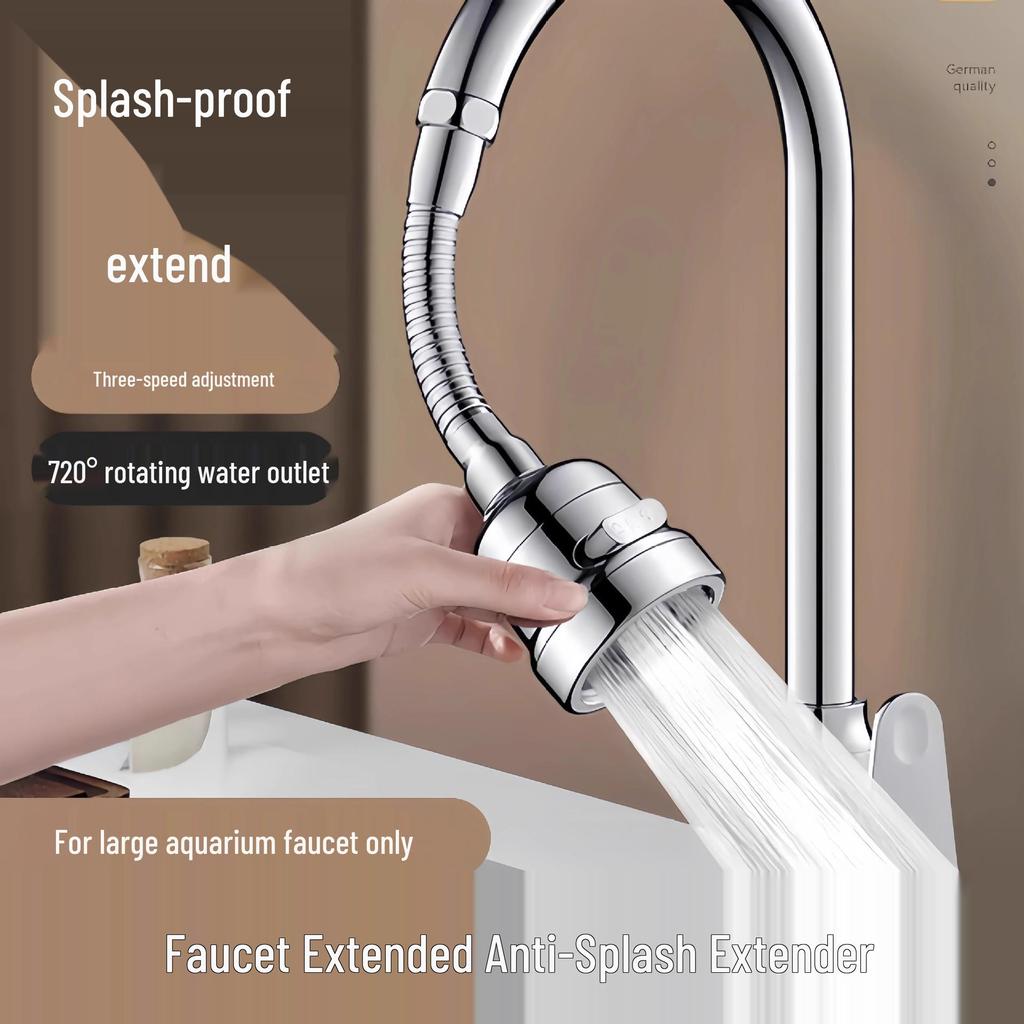 Universal Anti-Splash Kitchen Faucet Extender with External Shower Head