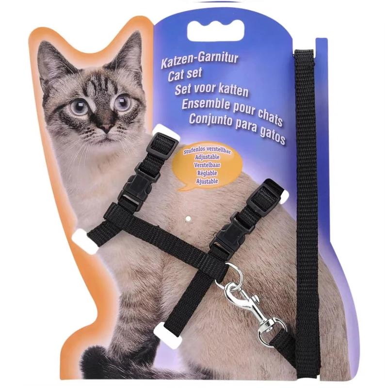 Adjustable Pet Cat Collar For Cats Cozy Nylon Rabbit Kitten Kedi Harness Leash Set Dog Cat Accessories Products For Pets