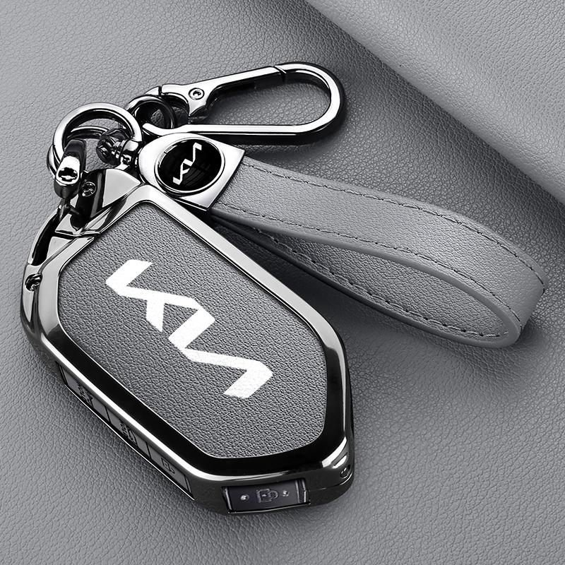 Leather Car Key Case Cover Protector Shell For Kia Picanto Sorento MQ4 Carnival KA4 Morning K5 Carens 2024 Auto Accessories kcwx20