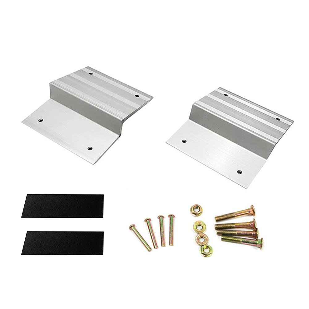 Truck Loading Ramp Kits Ladder Slope Fittings 8inch Aluminum Alloy Ramps Bracket and Rubber Feet Kit for Lawn Mower Car