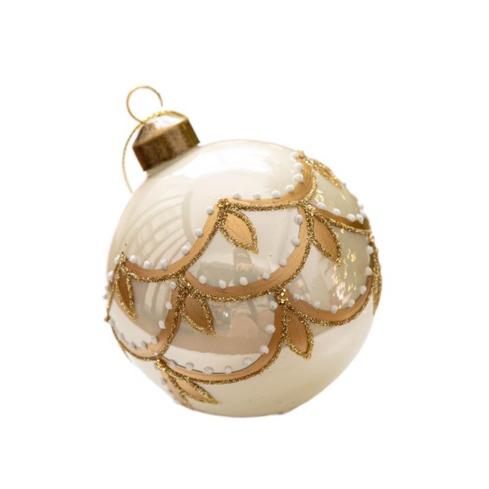 Korean Style Christmas Glass Balls 8cm Christmas Tree Pendants Multicolor Christmas Ball New Year
