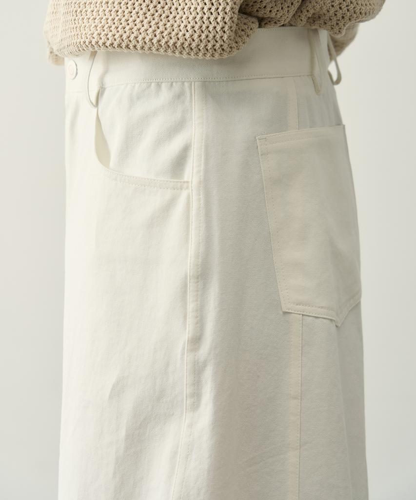 ROTEMBER Curved Wide Cotton Pants [Off-White]