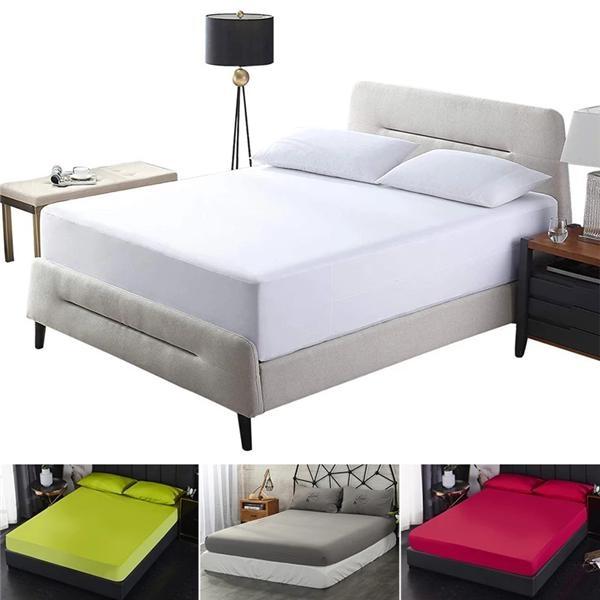 All Size Smooth Waterproof Mattress Protector for Box Spring Four Seasons Mattress Cover Bed Bug Proof Hypoallergenic Mattress Pad Cover