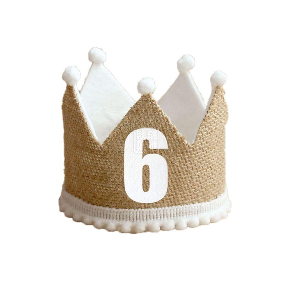 Supplies with Elastic Strap Baby Decor Anniversary Cap Burlap Crown Hat Baby Birthday Party Hat