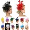 Flower Cocktail Wedding Feathers Hair Clip Alice Headband Clip Fascinator Hat Tea Party Headband