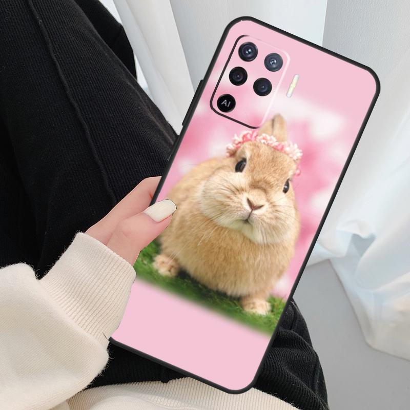 Чехол для кроликов для Oppo A96 A76 A16 A60 A98 A58 A78 A18 A38 A80 A40 A77 A57 A17 A74 A54 A94 A15 A5 Pro