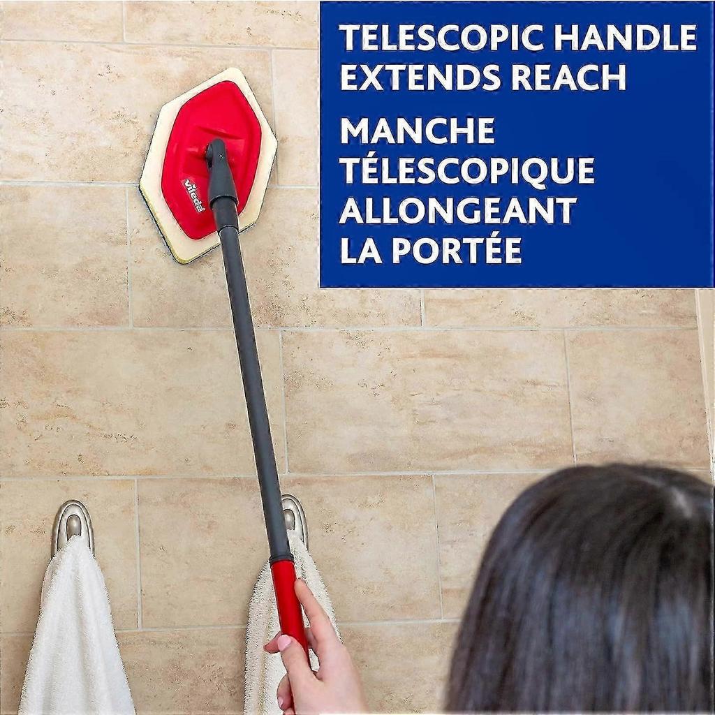 Vileda Magic Brush Mop для ванной, сменная насадка, 5 шт. губчатых чистящих накладок