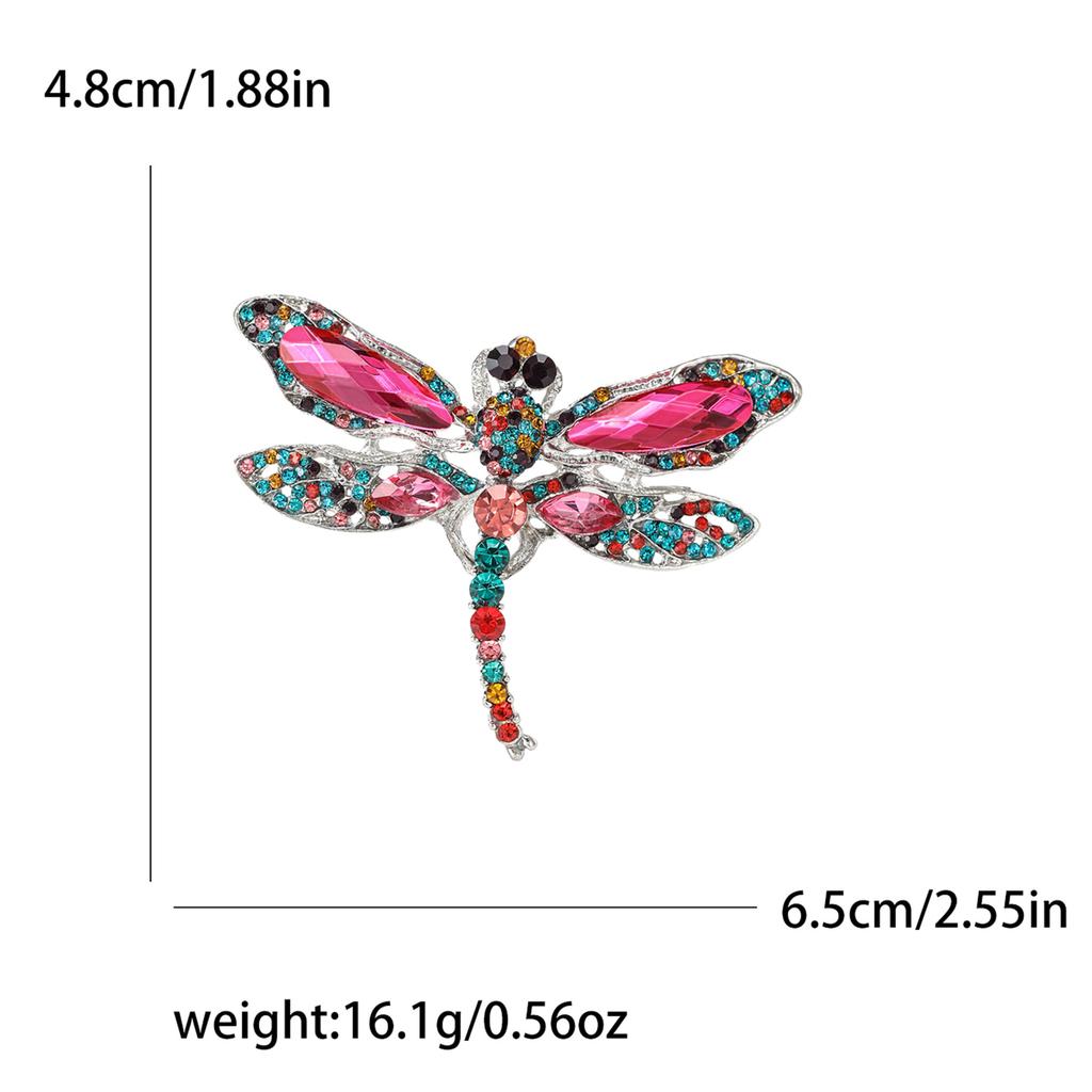 Креативная изысканная брошь в виде стрекозы из сплава со стразами, персонализированная женская брошь для пальто, корсаж, ювелирное украшение