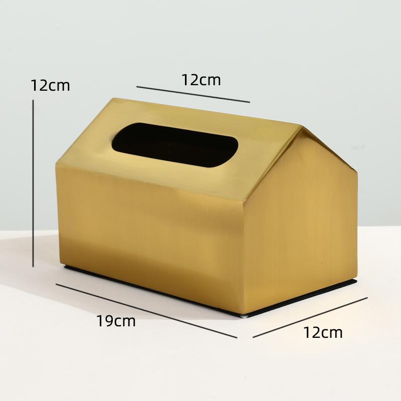 Металлическая коробка для салфеток, квадратная, золотая, прямоугольная, с геометрией дома, настольная организация хранения, современные аксессуары для украшения дома