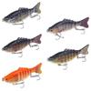 Рыболовные снасти: воблер с шарнирным телом, 10 см, рыболовная приманка, плавающие приманки с тройным крючком, 7-сегментные искусственные приманки
