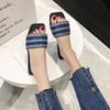 Summer Slippers Women Shoes Casual Platform Shoes Slip-On Ladies Flats Bowknot Rainbow Color Sandals Women 2024 Chaussure Femme
