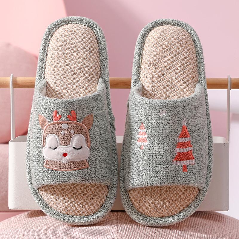 Женские и мужские тапочки на весну и осень, домашние и домашние тапочки, домашние льняные тапочки для четырех сезонов, домашние льняные тапочки из хлопка и льна