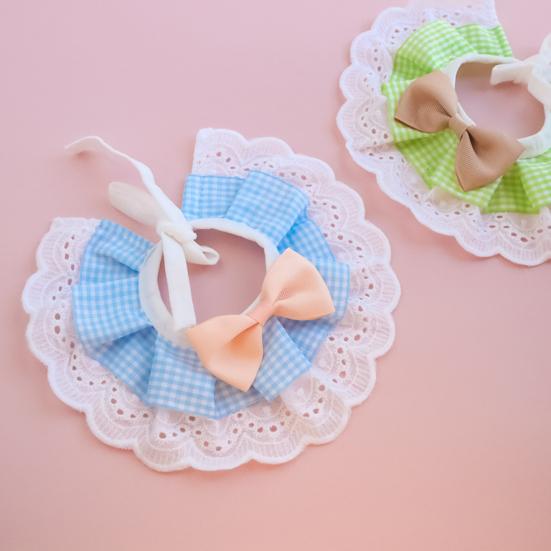 Нагрудник для домашних животных, кружевная отделка, моющийся, приятный для кожи, износостойкий, устойчивый к выцветанию, удобный в носке полиэстер