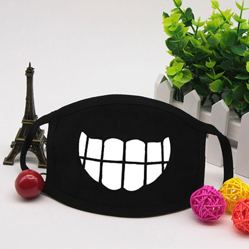 Fashion Women Men Face Masks Pattern Solid Black Mask Half Face Mouth Muffle